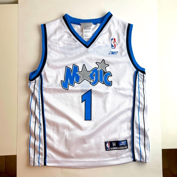 Vintage NBA REEBOK Orlando Magic Tracy McGrady White Jersey, Youth/Women - Picture 1 of 9
